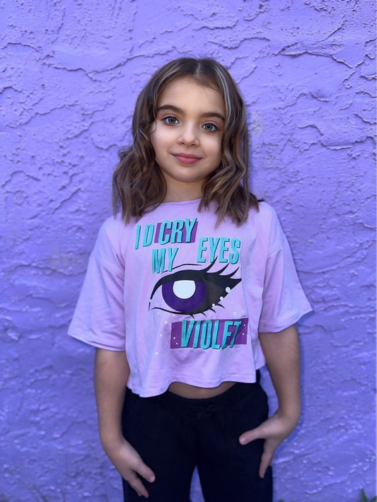 Crying Violet Crop (Hemmed)