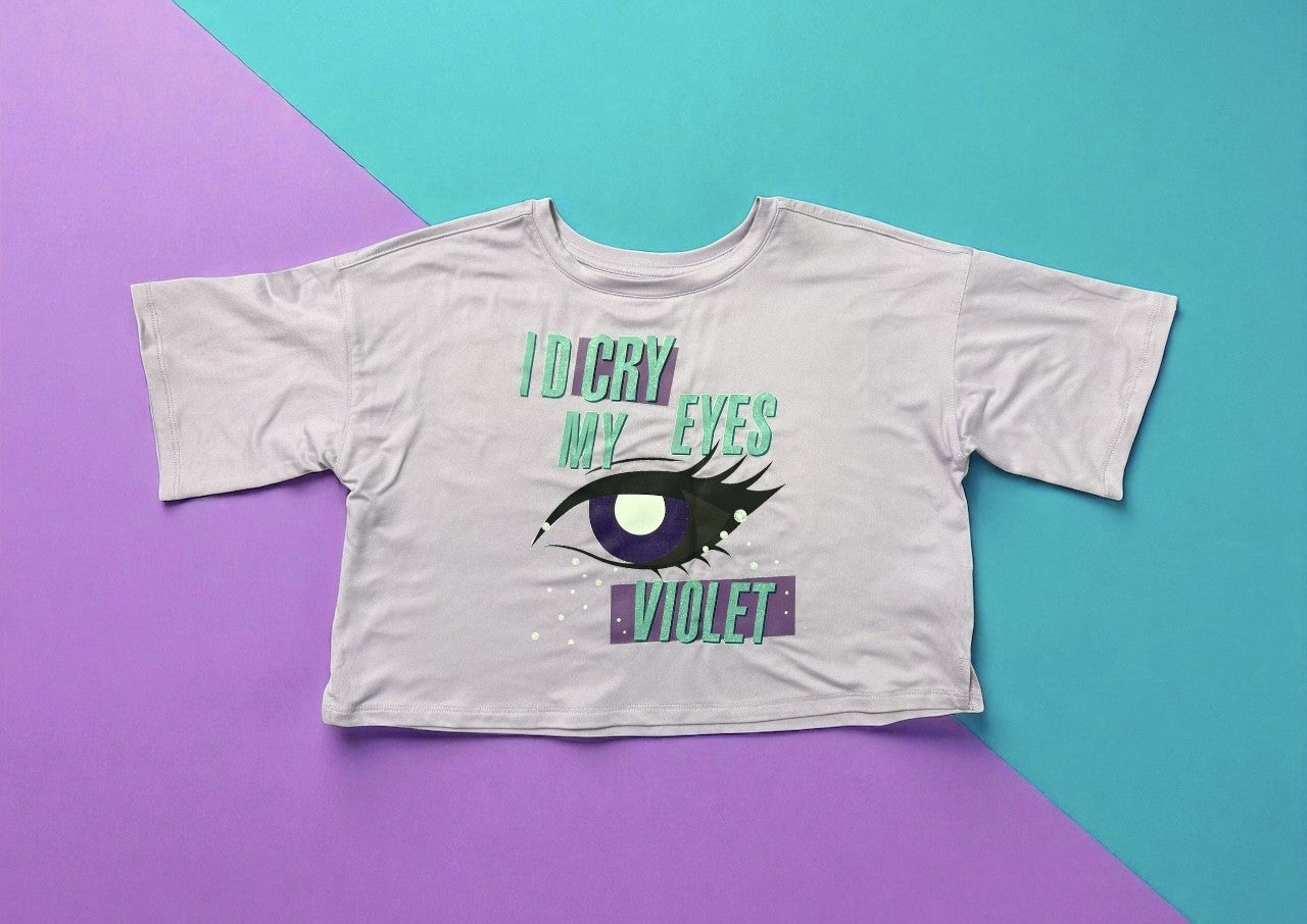 Crying Violet Crop (Hemmed)